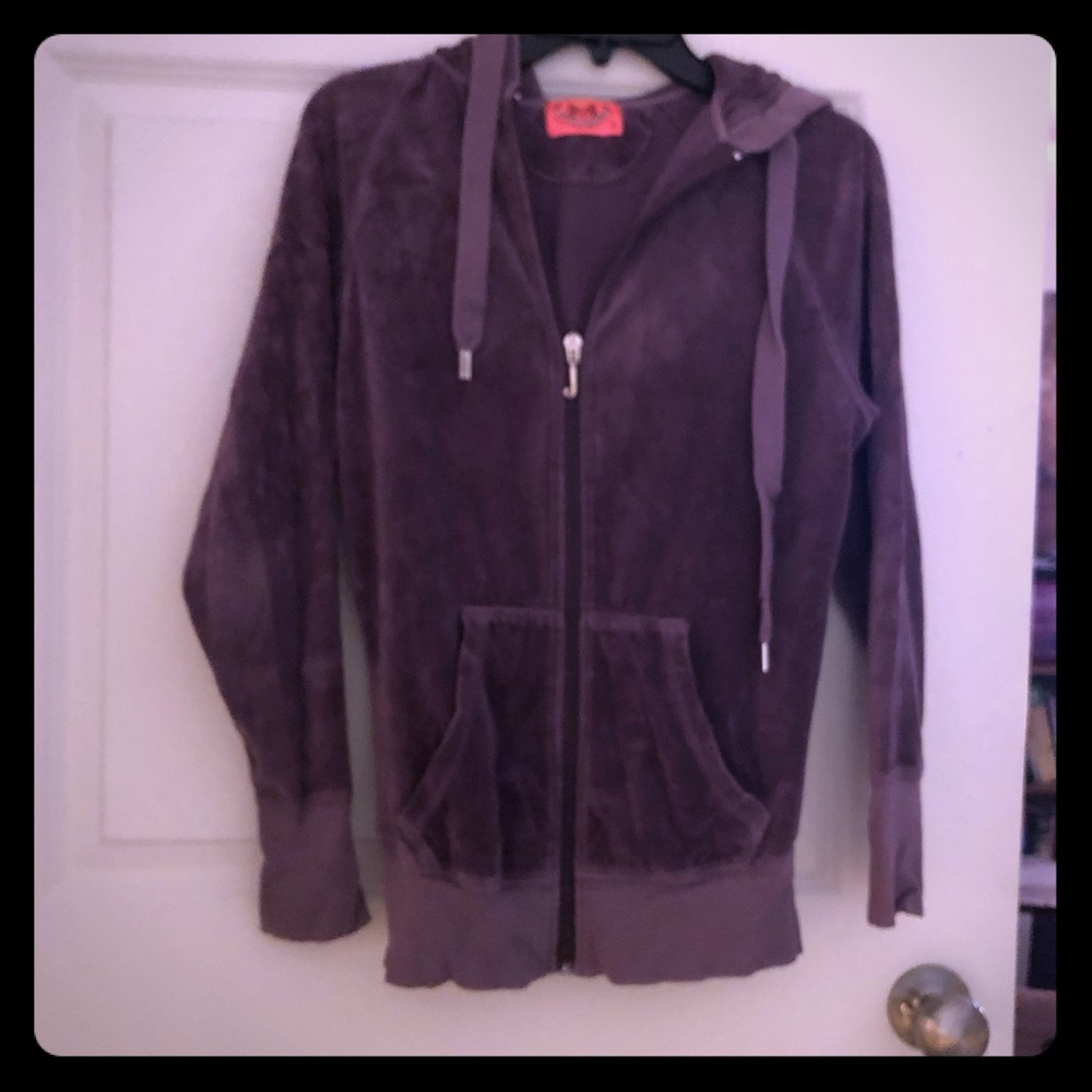 Juicy couture velour purple zip up